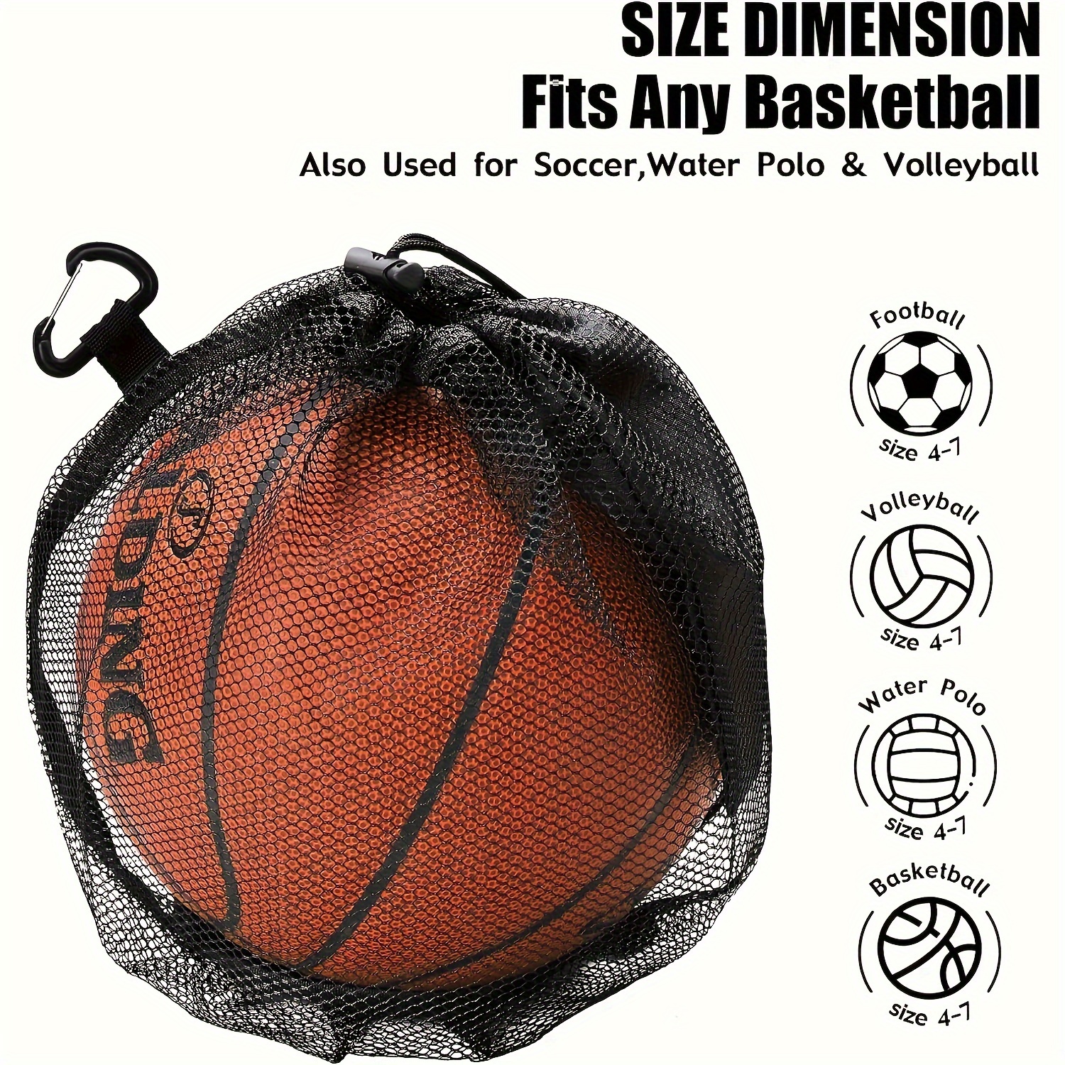 Pelota Futbol Eovymovy Bolsa De Baloncesto,Bolsa Balon Baloncesto