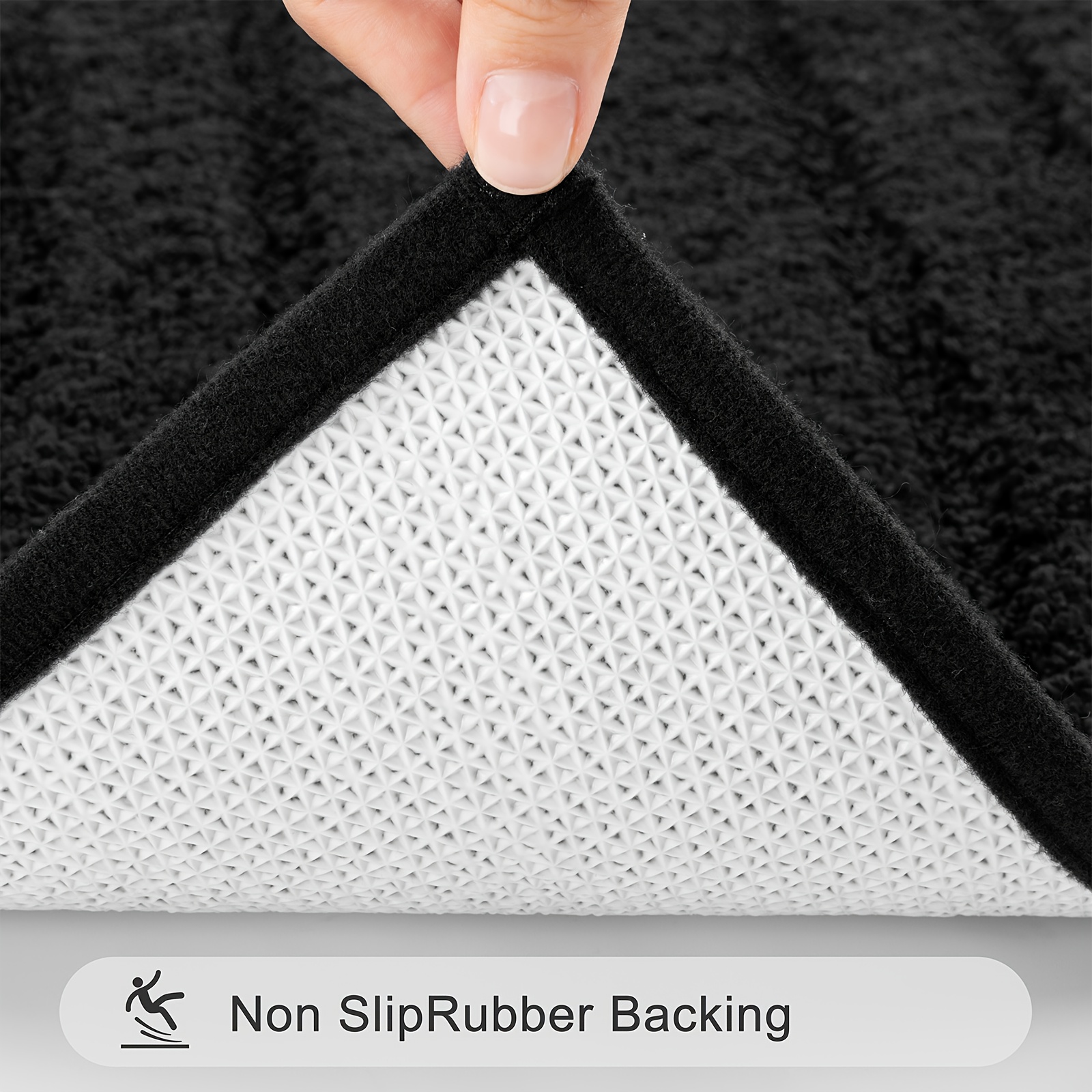 microfiber bath mat non slip shaggy bathroom rug set 3pcs bathroom mat set super absorbent bath mats for bathroom washable quick dry bathroom rugs for floor tub and shower home decor Product details 6