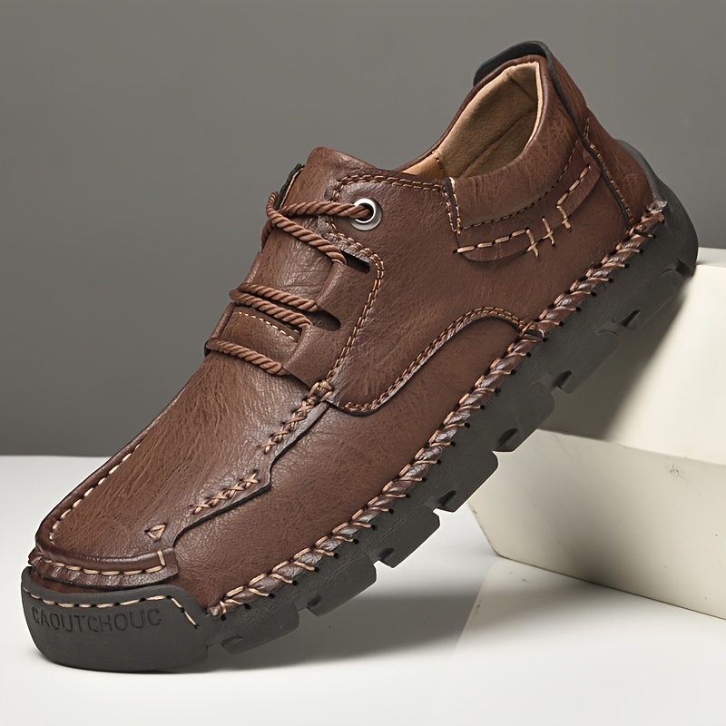 knee length dresses for ladies Roper Mens Vintage Brown Leather Wilder Slip-On Shoes – The Western Company main image 1