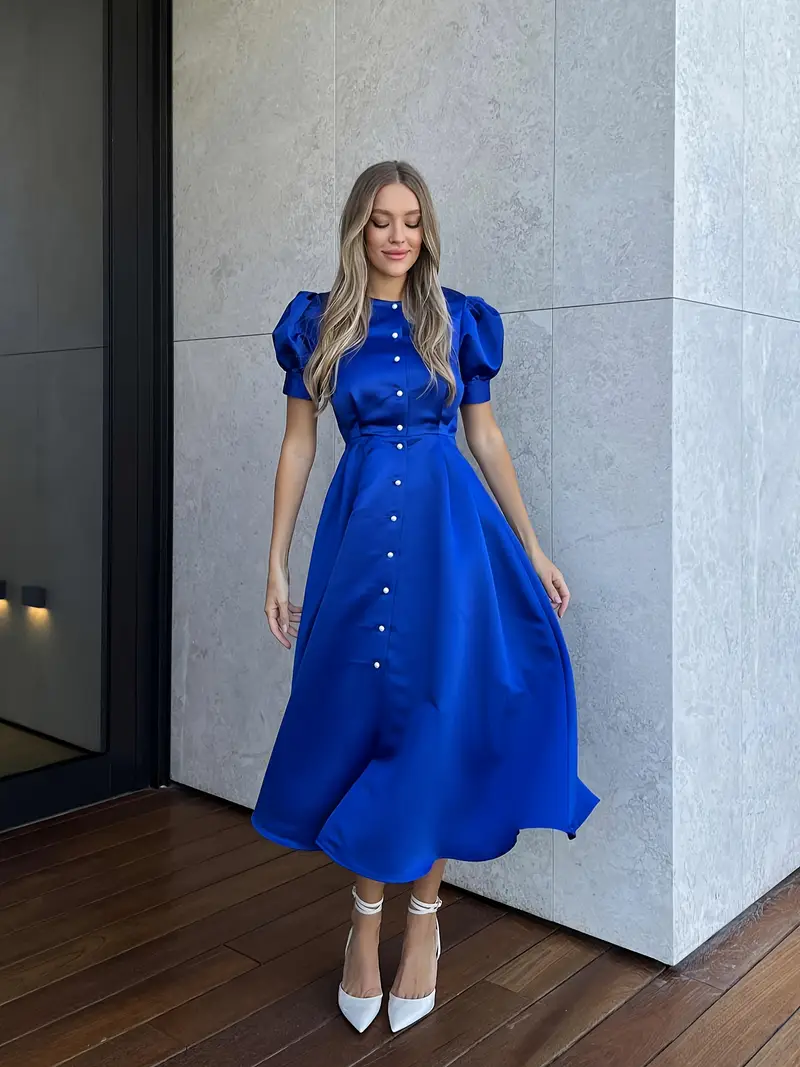 2025 european bubble sleeve dress stylish - Temu Georgia 2025 european bubble sleeve dress stylish - Temu Georgia