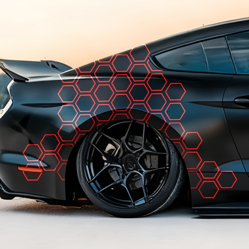TEMU Ein Set aus 21 großen, hexagonalen Aufklebern für Karosserien, mit einem Wabenmuster, geeignet für Seitentüren und ideal für Fahrzeuge mit