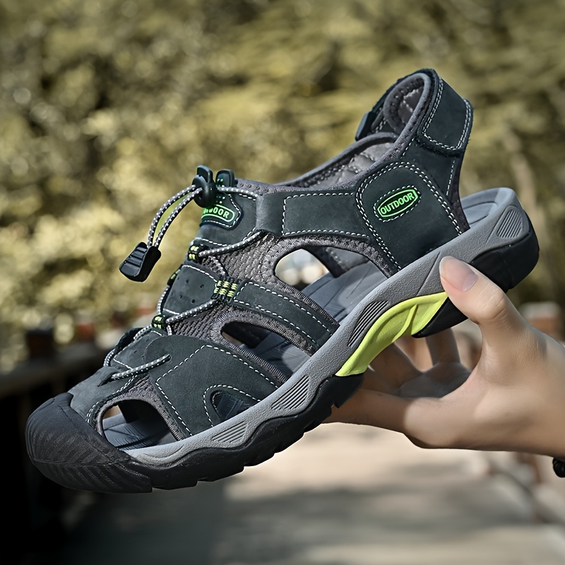 mens sandals non slip outdoor hiking trekking sandals comfy spring and summer details 4