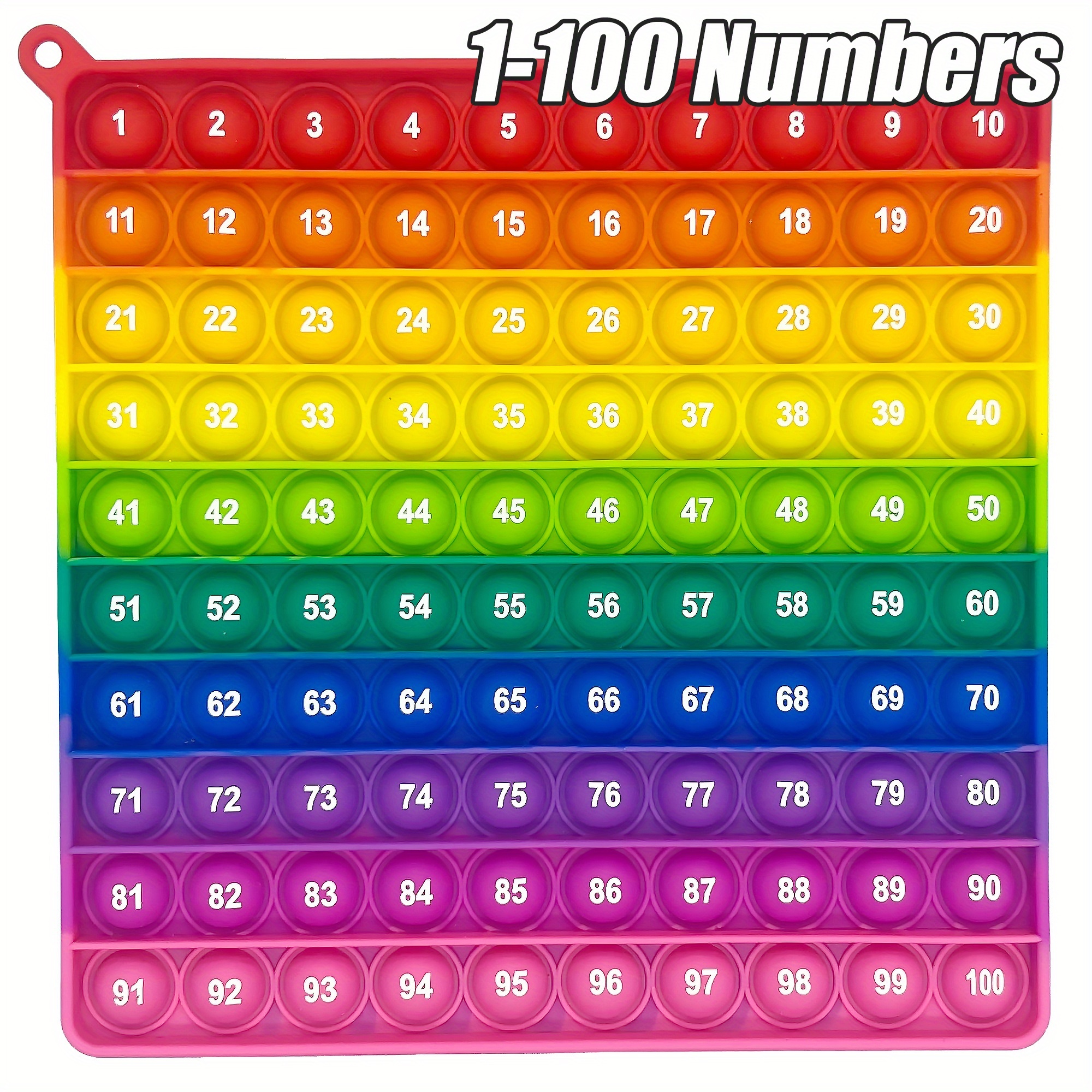 Image of Numbers 1-100 And 1-200 Math Games Fidget Toy, Quick Push Practice Activity With Push Bubbles, Educational Mathematics Learning Teaching Toys For Kids Age 3+ Classroom Gifts Back To School Supplies