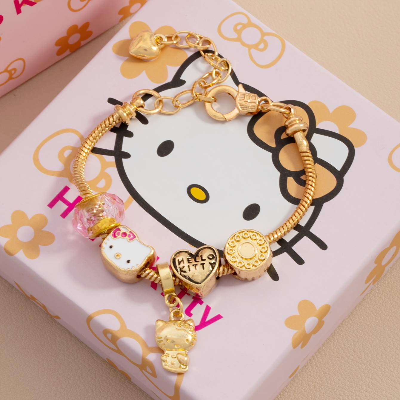 Cross-border Japanese Anime Hello Kitty Beaded Bracelet Jewelry