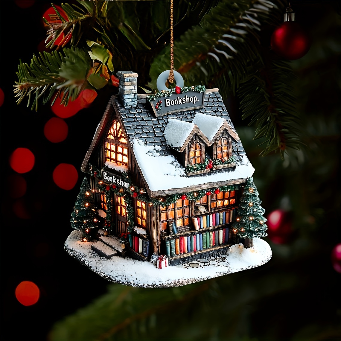 

Bookshop Christmas Tree , Decor, Non-electric, Featherless Hanging For