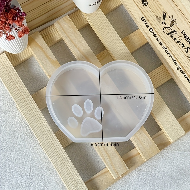 Image of Resin Silicone Jewelry Molds 1pc S/m/l Heart-shaped Claw Epoxy Resin Molds Heart Candle Molds Handmade Plaster Memorial Ornament Molds Home Decoration Supplies
