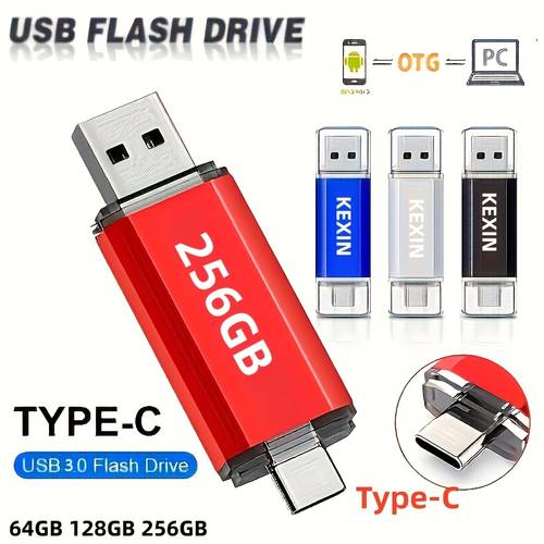 usb stick usb 3 0 64gb 128gb 256gb usb 3 0 usb c flash in 1 rotating type c for iphone 15 16 smart tv car audio smartphone tablet
