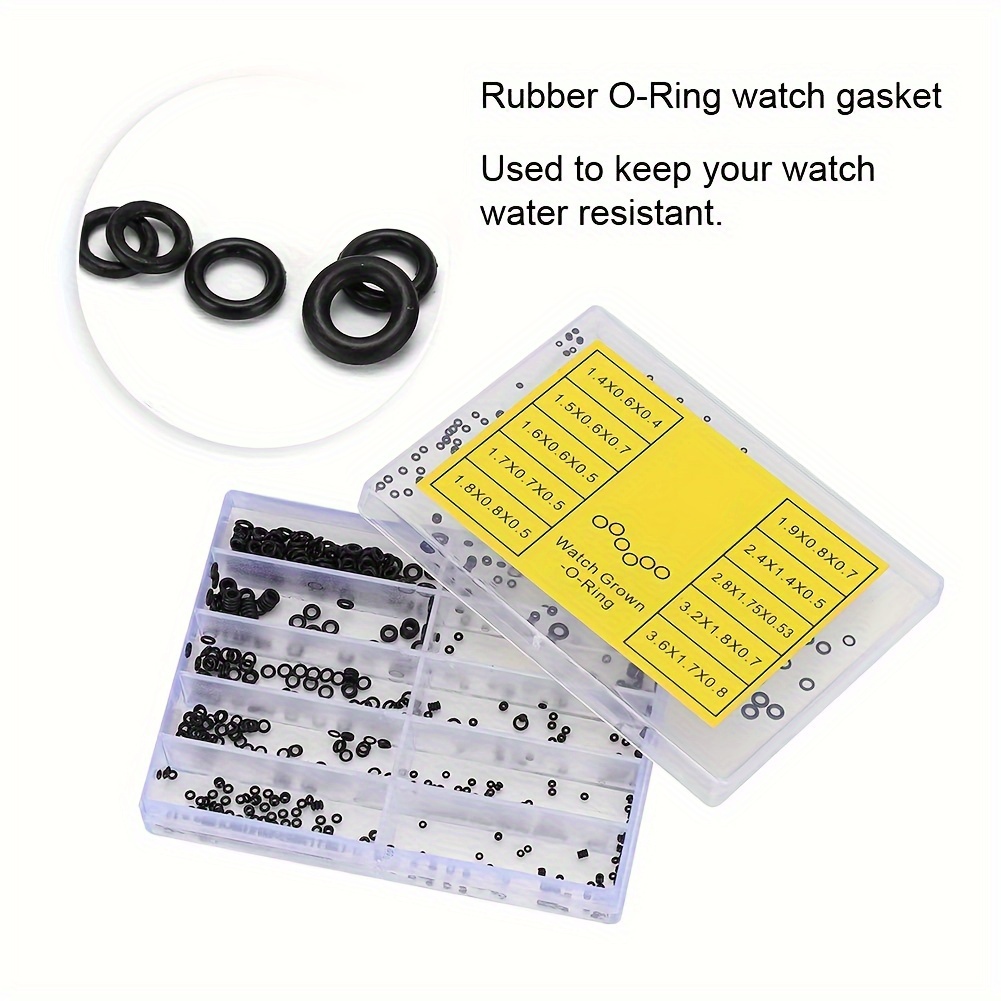 560pcs/set Mini -ring Watch Crown Waterproof Watch Back Cover Gaskets Watch Repair Tool Additions Waterproof Washer O-ring