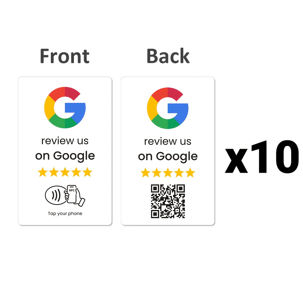 TEMU Nfc Tap & , Review Card For Google, Easy Setup With Review , Perfect For Card Reviews And Social
