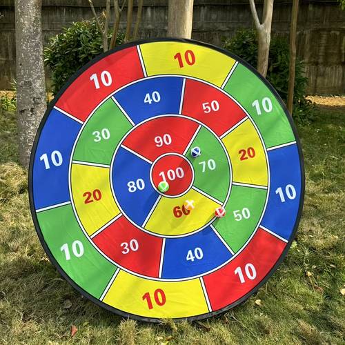 44 inch oversized toy set featuring sticky balls and a dartboard including 24 balls interactive family games party activities balance training and school competitions