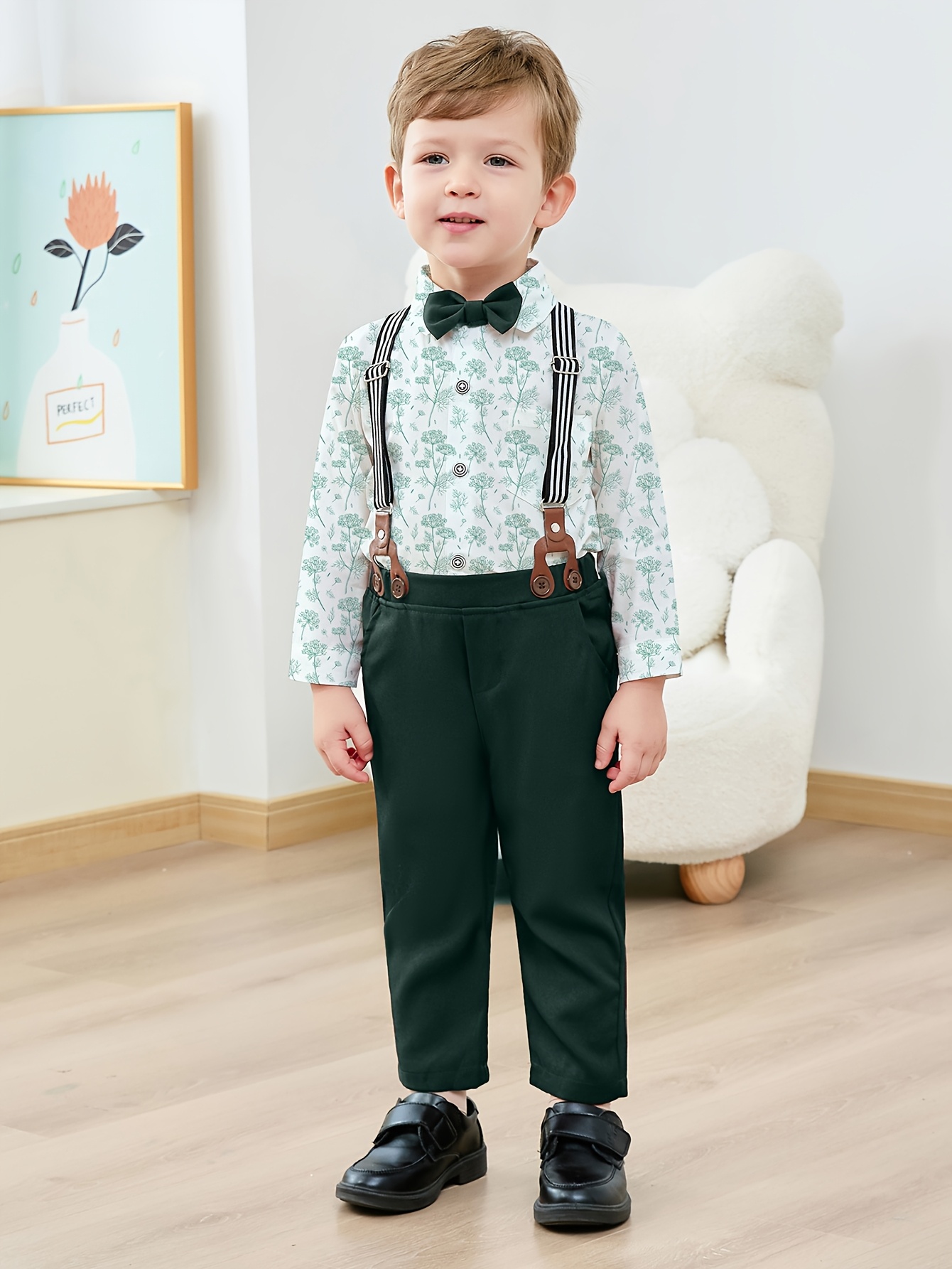 Trajes Para Niños Elegantes Baby Boy Gentleman Suit Set 4PC