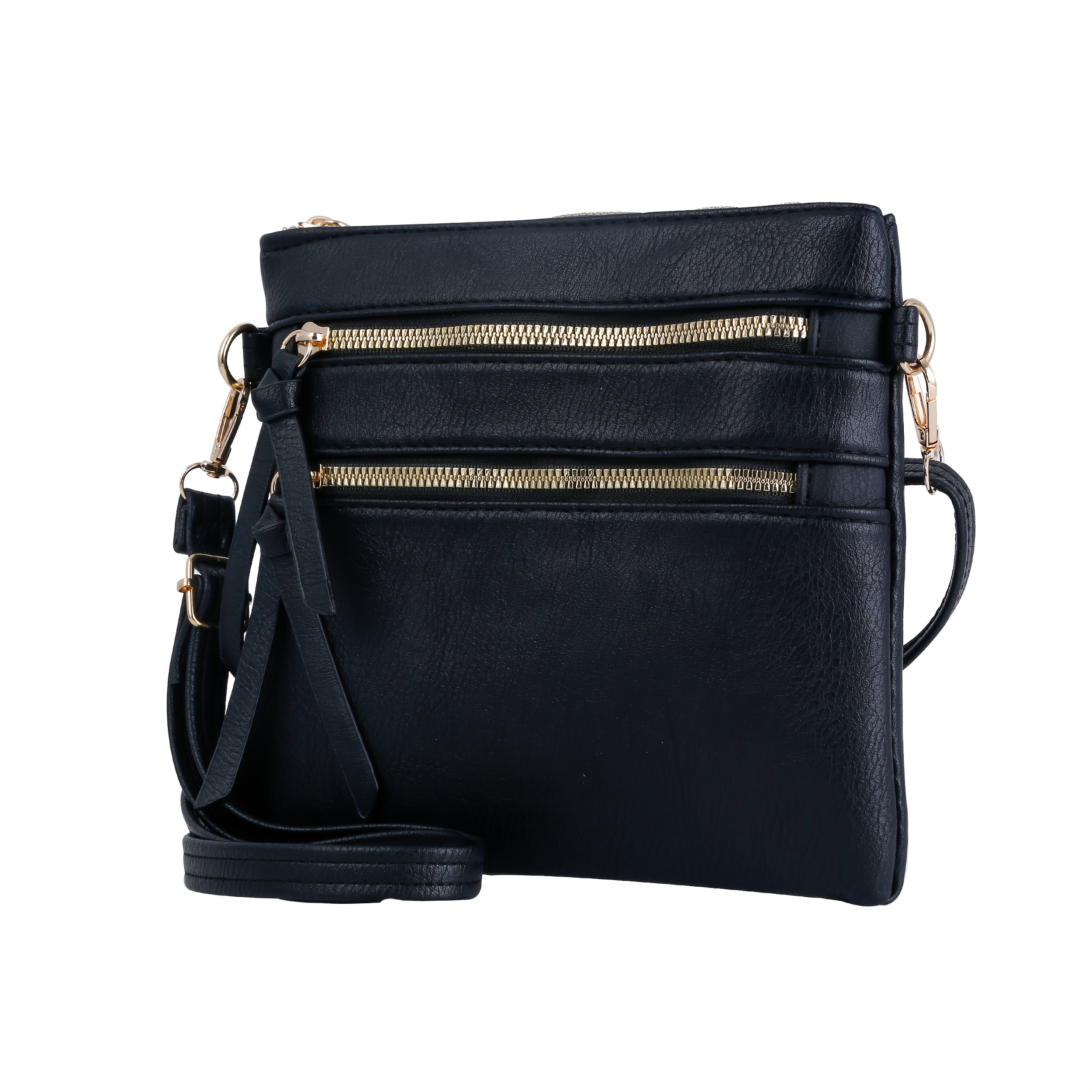 TEMU Stylish Vegan Leather Crossbody Bag For Women, Size Purse With Adjustable Shoulder Strap