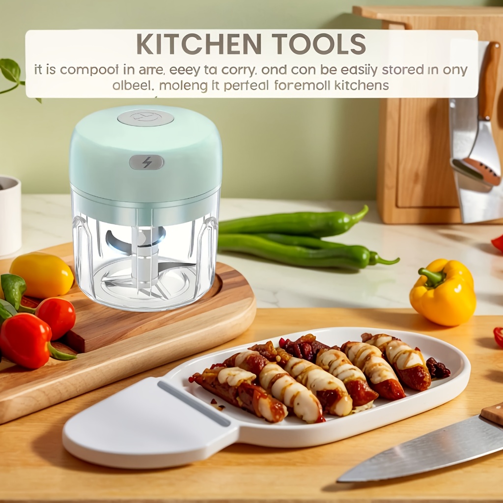 electric mini garlic chopper, portable rechargeable food processor with usb, stainless steel blades, garlic blender for garlic, onion, meat, chili,   tool, garlic peeler electric, automatic garlic peeler, automatic peeler for garlic, garlic peeling machine, electric garlic peeler, kitchen gadget,  , sleek kitchen tool,  , durable construction,   blades, automatic chopper, cooking enthusiasts, busy professionals Product details 5