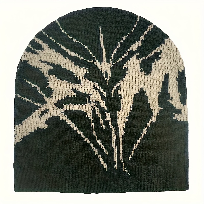 Image of Optional Knit Jacquard Halloween Element Outdoor Casual All-match Hiking Beanie Men's Hat