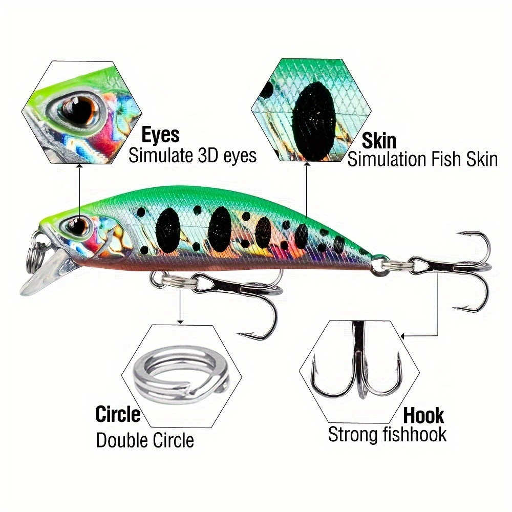 10 unidades un juego de señuelos minnow de 5.5 cm 5 g,   micro de hundimiento  ,   de  ,   para  ,   Detalles del producto 1