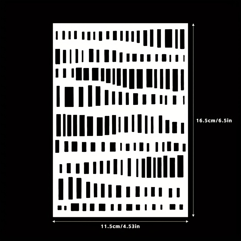 Reusable Plastic Stencil With Irregular Geometric Patterns, Suitable For Diy Crafts, Scrapbooking, And Card Making - Perfect For Art Backgrounds, Decorative Paintings, And Greeting Cards