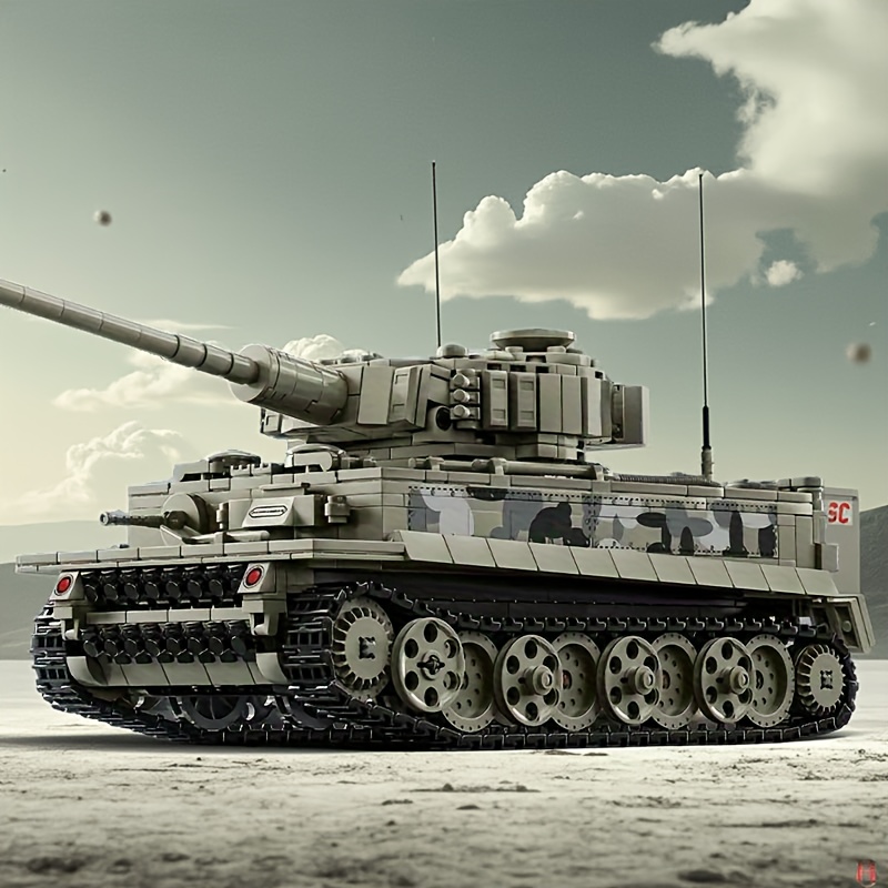 1008+Pcs Tank Building Block Model with Rotating Tracks