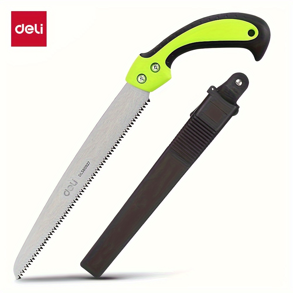 

Deli 11" Green Pruning Saw, Cuts In Directions, Ergonomic Handles, With Blade Cover, Cutting Wood