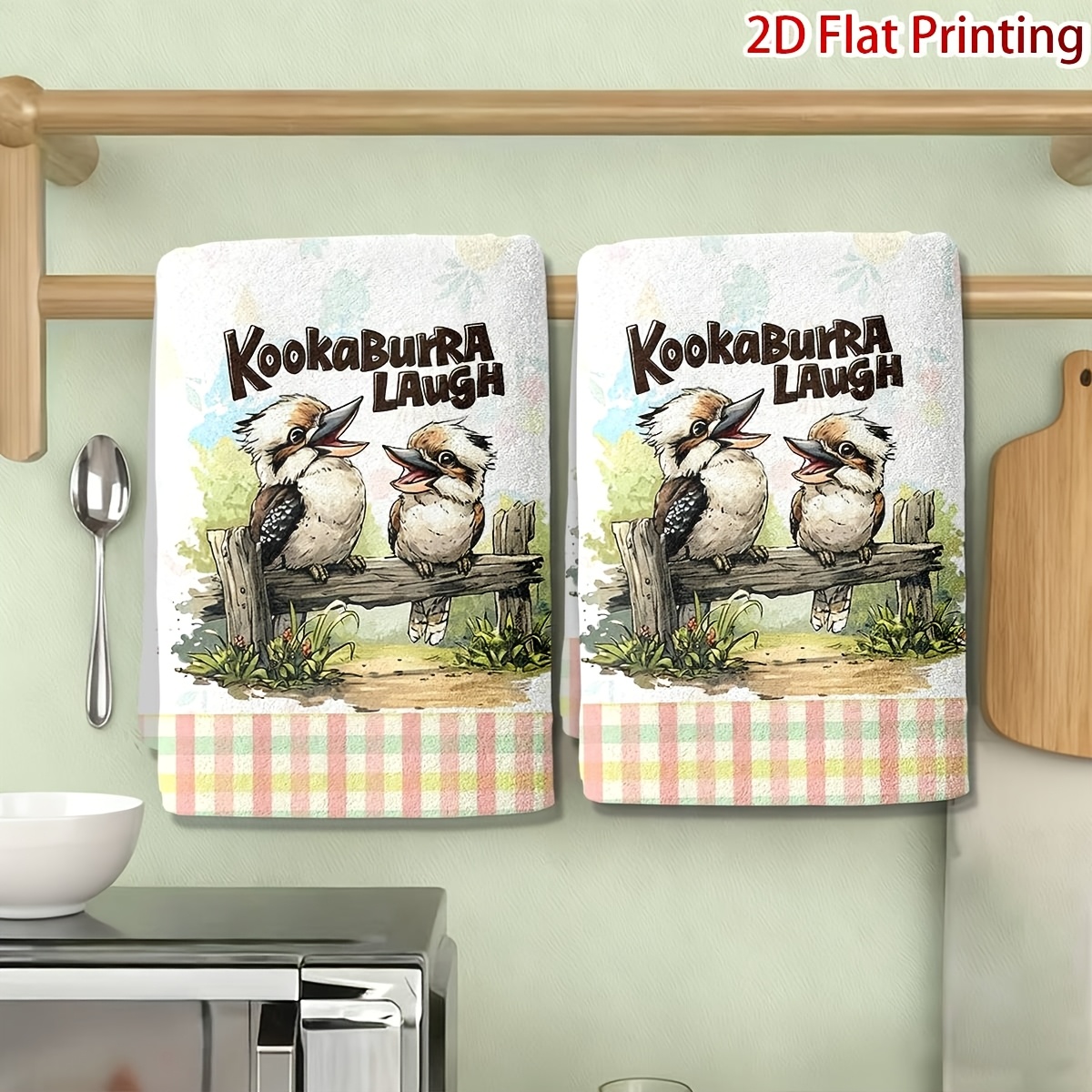 TEMU 2pcs Laughing Kitchen Towel Cleaning Cloth Dishcloth Travel Cleaning To Travel Portable Travel Items Fan Benefits Good Gifts Practical Planting