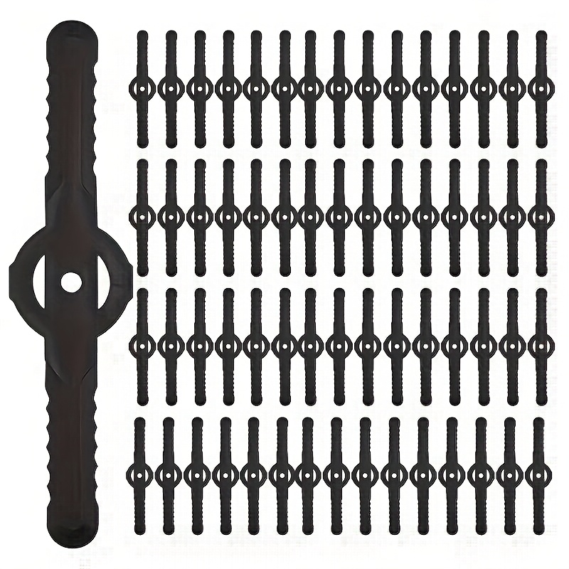 Image of 40/60pcs Serial Lawnmower Handle Parts | Lawnmower Head Blade Replacement, Weed Trimmer Blade Plastic Replacement, Universal Weed Warrior Lawnmower Head, Lawnmower Cutting Additions
