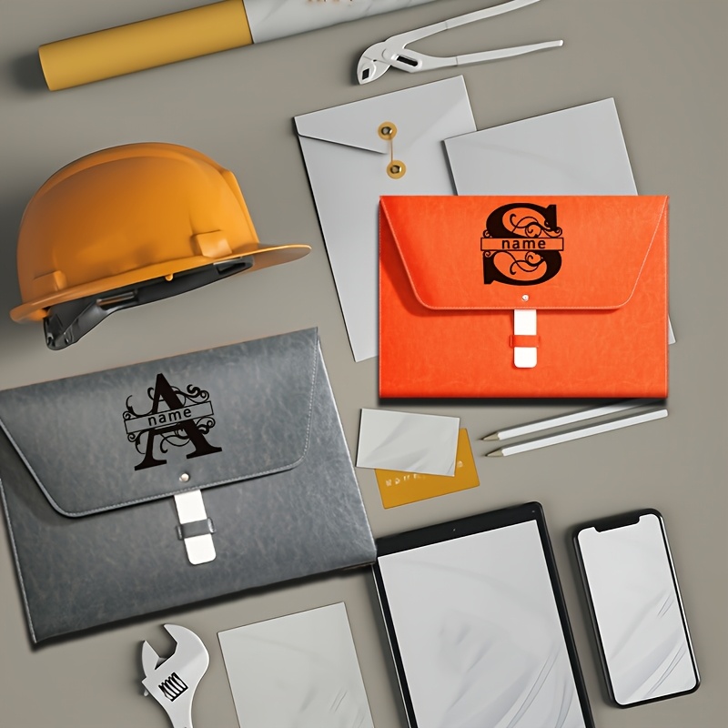 Customizable Faux Leather File Bag with Logo Printing