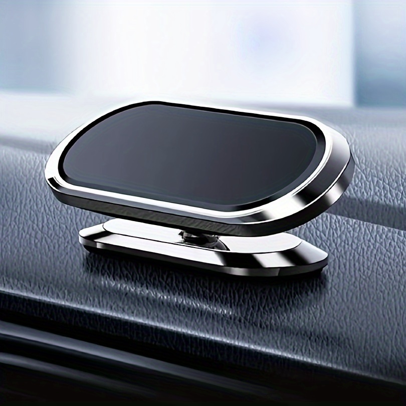 

Aluminum Alloy Magnetic Car Phone Holder - Dashboard Mount, Waterproof, Rotatable Oval Shape, Compatible With Auto Vehicles - Multi-functional Navigation Bracket With Strong Anti-slip Grip.