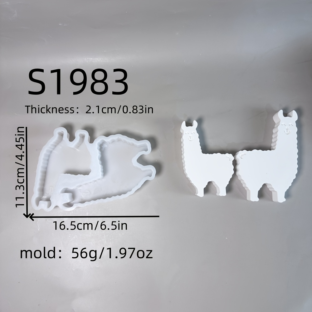 Image of Resin Silicone Mold For -dimensional Alpaca Figurine, Candle Silicone Mold, Plaster Ornament Silicone Mold, Silicone Molds For Home Decoration, Epoxy Resin Molds 56 S1983
