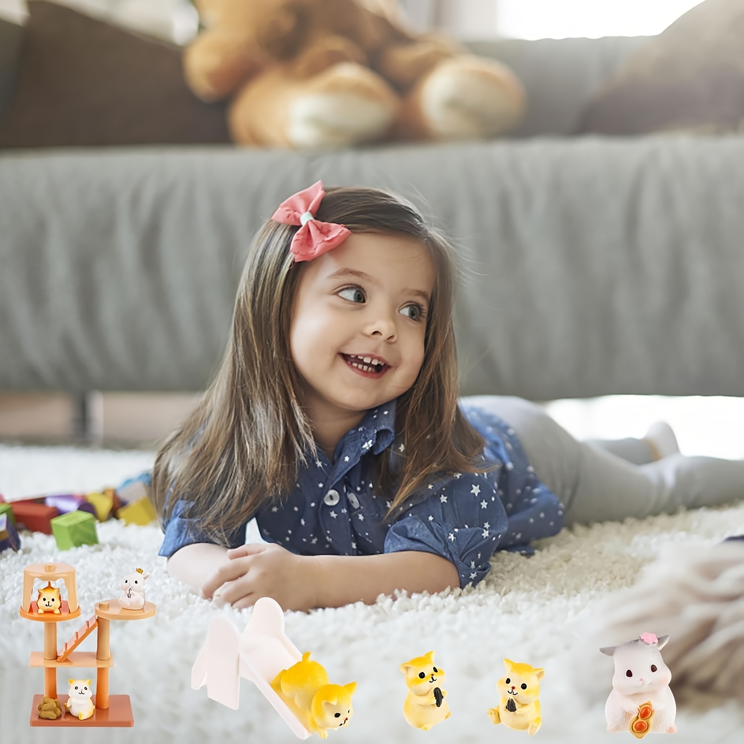 Hamster Doll Play House Toy Set for Kids