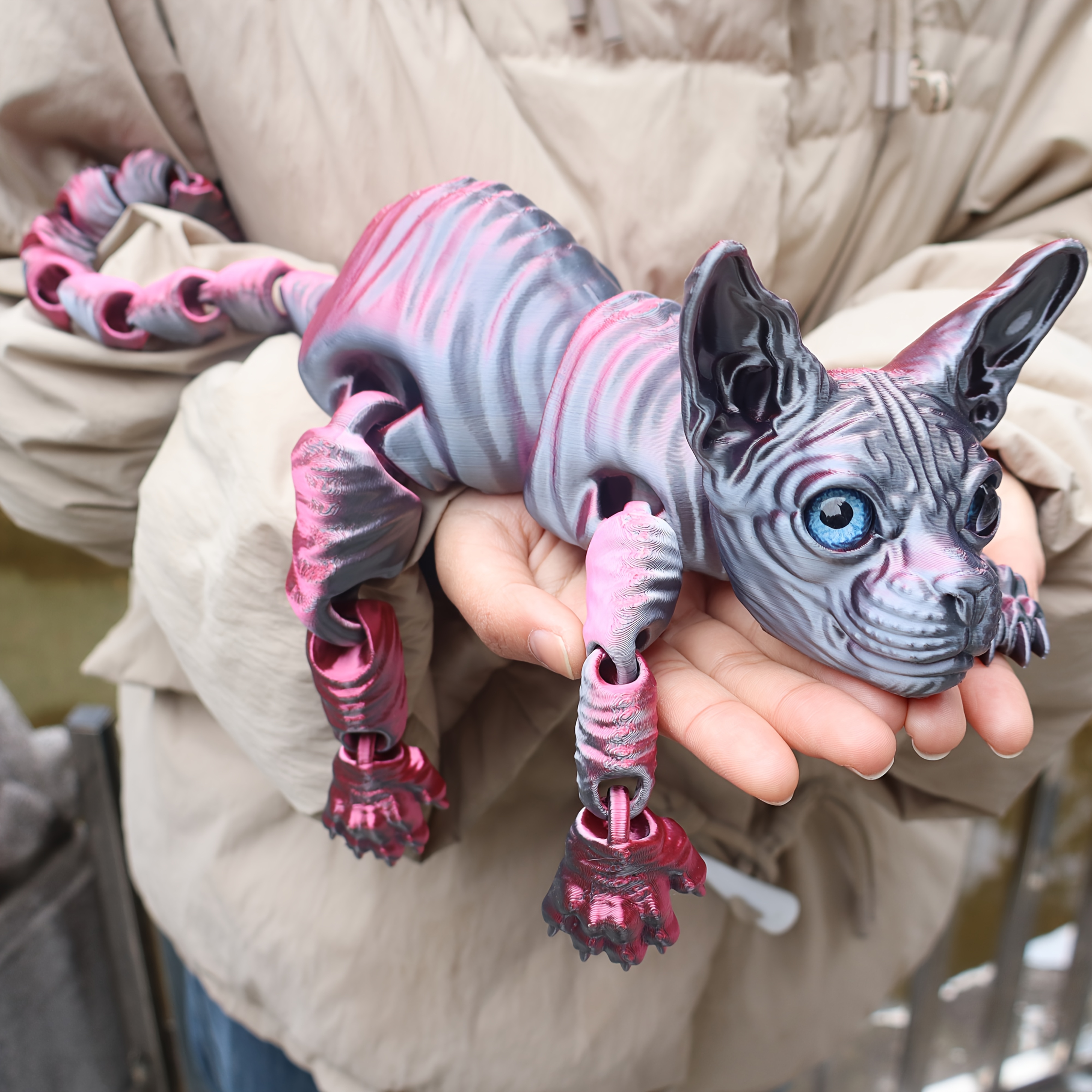 Pet Reborn Realista Reborn Gato Silicone Sphynx Hairless Cat