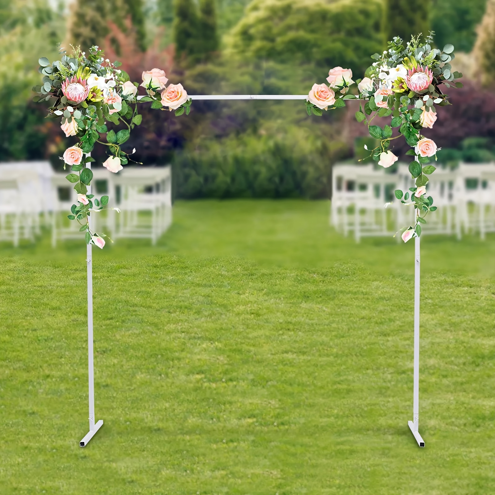 

Wedding Square Arch Backdrop Metal Stand Flower Frame For Party Wedding Decor Us