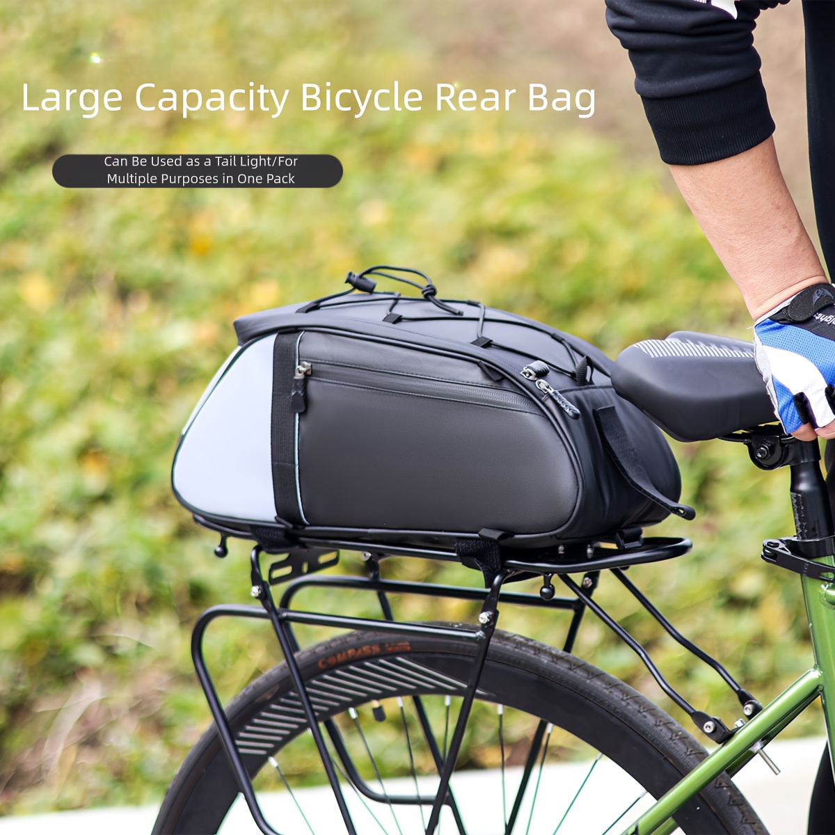Bicycle Rear Rack Bag, Mountain Bike Camera Sling Bag, Shoulder Bag, Camel Bag, Hard Shell Waterproof Rear Cycling Bag