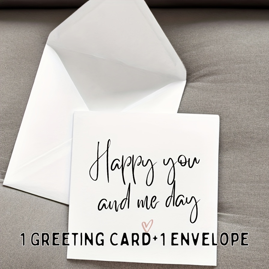 1/5 Set, Anniversary Card, Card For Husband, Wife, Boyfriend, Girlfriend, Partner, Cute Anniversary Card/including Envelope