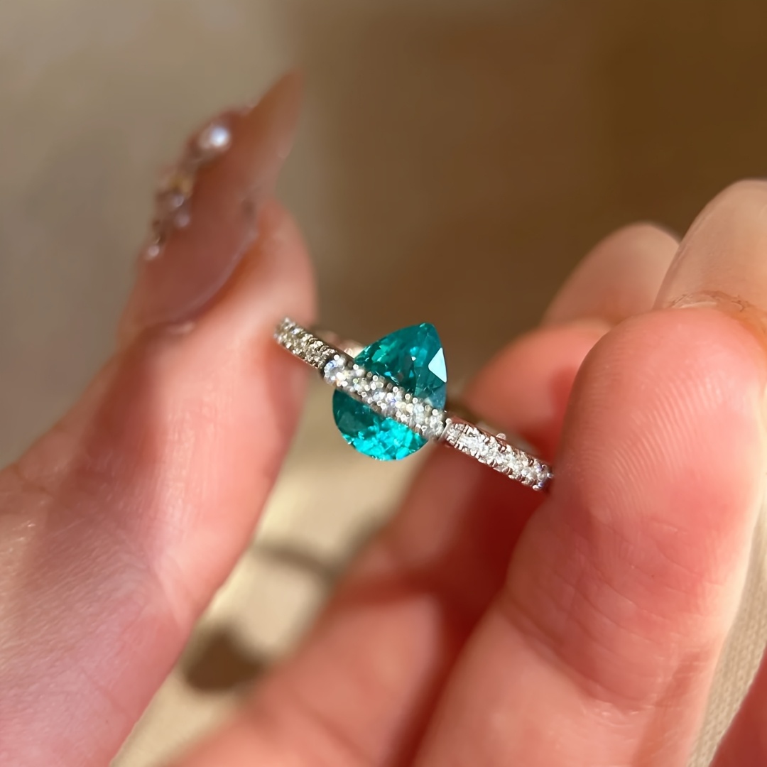 TEMU Bague ajustable pour femme de style coréen, plaquée platine, tendance galaxie et , avec bleue en synthétique