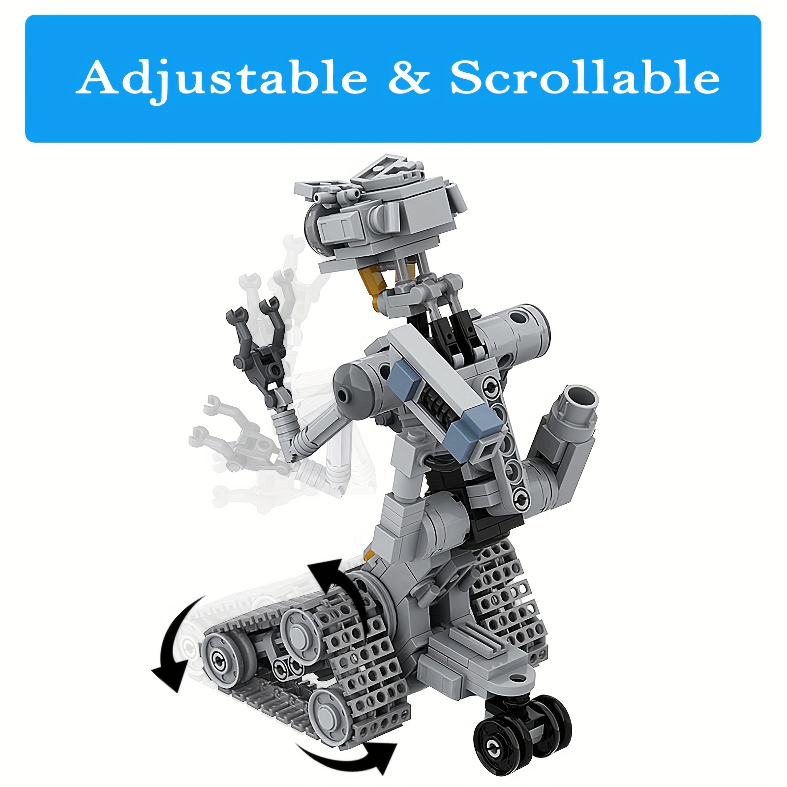Yellow Robot Rolling Building Blocks Toys