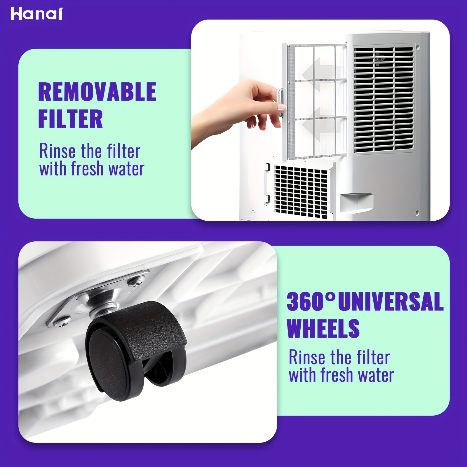 WANAI R 8000 BTU Portable Air Conditioner with Dehumidifier Air... product image 8