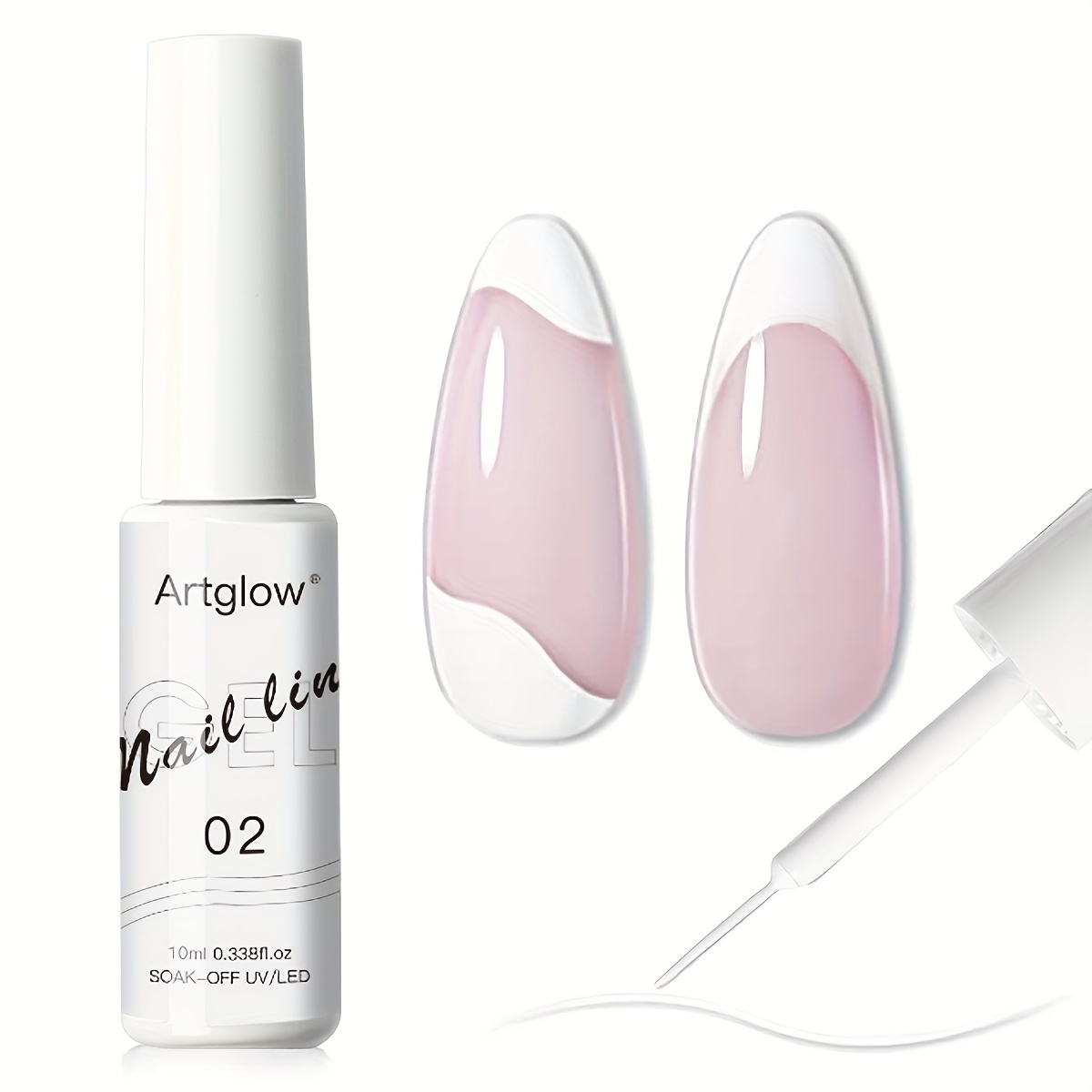   klassischer weißer gel-nagellack –  , lampengetrocknend, langlebiger   für french tips & linienkunst-designs, salon- und heimmaniküre