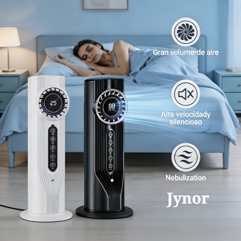 Ventilateur de climatisation portable avec brumisateur d'humidification et lumière suspendue, ventilateur de circulation par atomisation, 6 vitesses et minuterie, alimenté par USB pour chambre, bureau