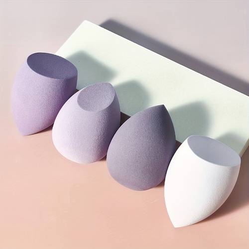 4pcs random color and shape 1pc makeup sponge blender sponge multi functional foundation applicator for types to flawless makeup end
