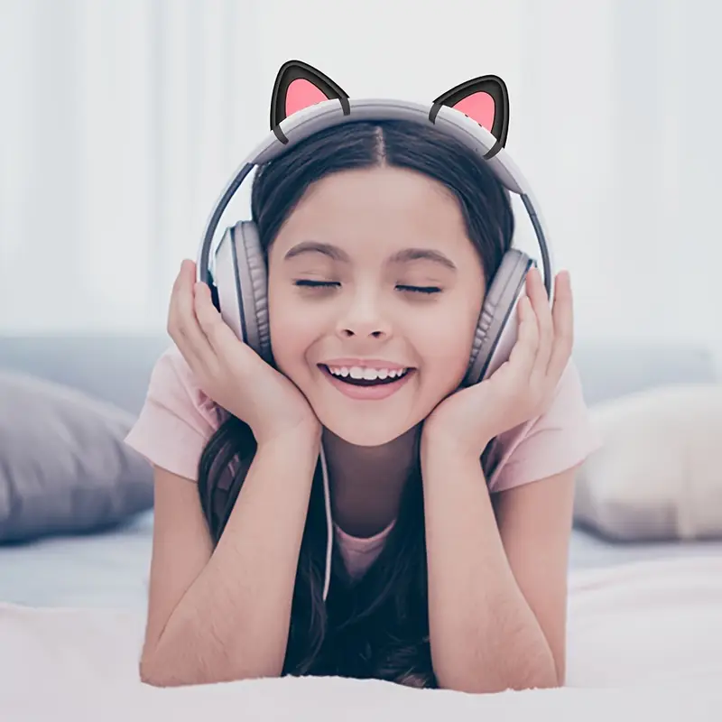 Cute Cat Ears Headphone Decorations Universal Adjustable - Temu Transform your boring headphones into a cute and stylish accessory with these universal adjustable cat ears headphone decorations from Temu. The soft and fluffy cat ears are easy to attach and remove, making it perfect for adding a touch of fun to your music listening experience.