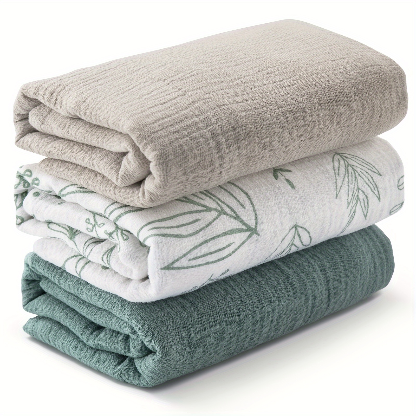3pcs Set Of Baby Gauze Blankets, Autumn Winter Gauze Coverlets, Newborn Swaddling Blankets, Halloween Christmas Gifts