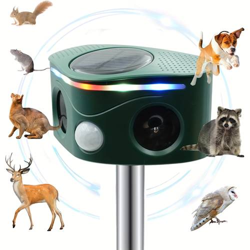 solar powered animal repellent technology bird deterrent outdoor deer repeller squirrel repellent rabbit repellent raccoon repellent dog repellent suitable for garden