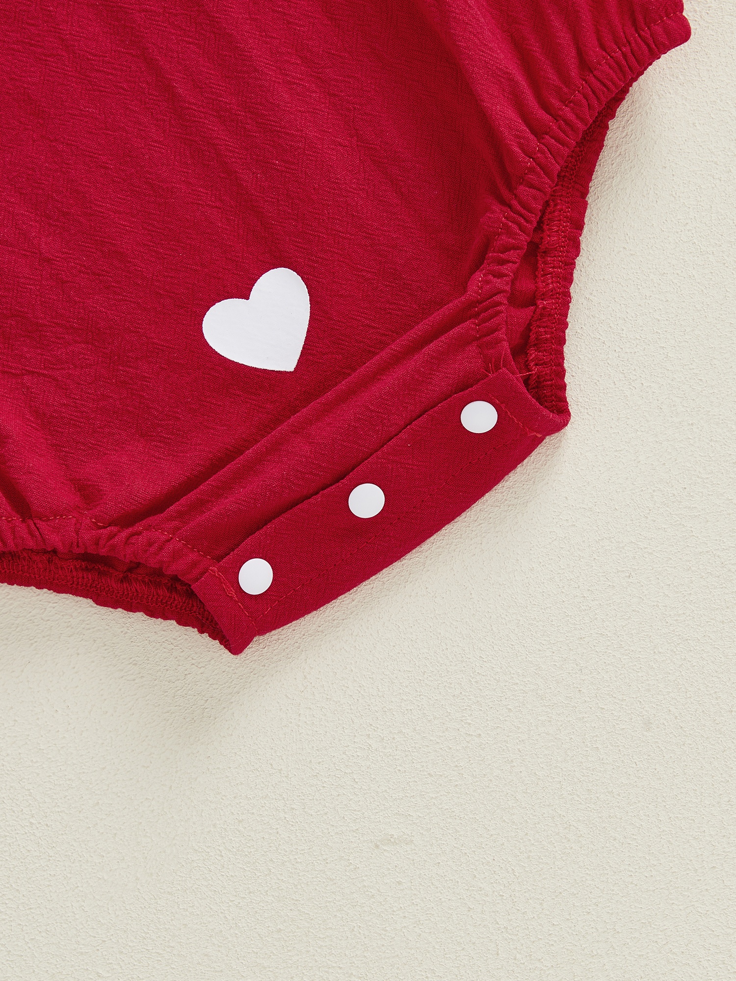 Valentine's Day Sleeveless Crew Neck Heart Print Romper