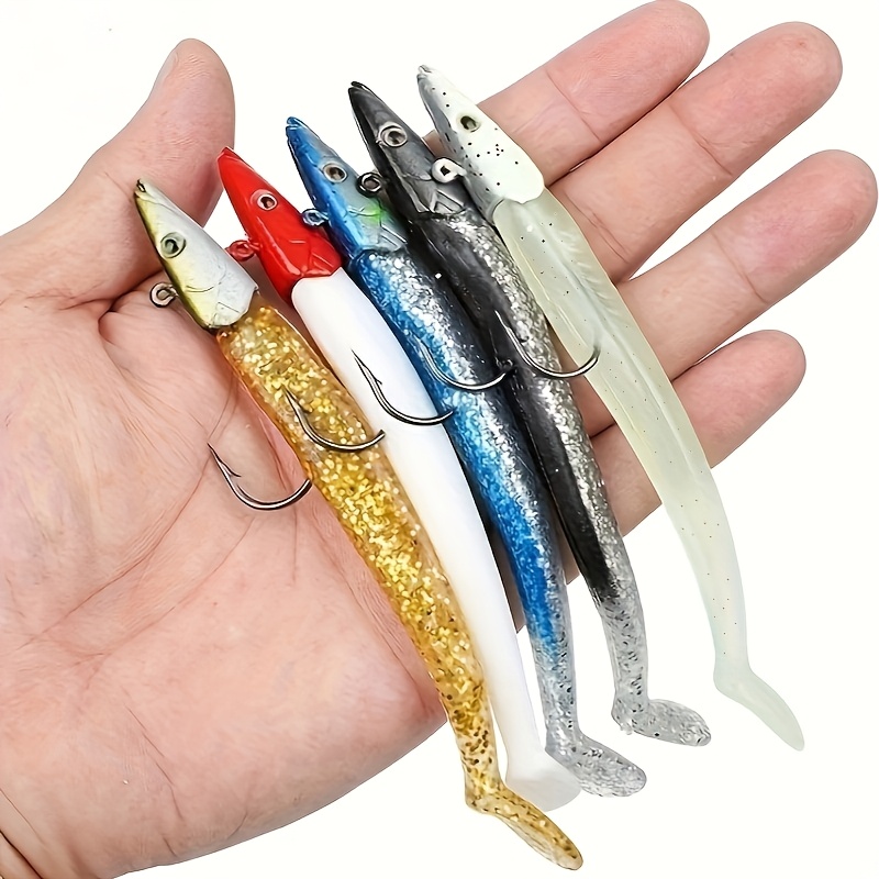 5pcs Long Cast Soft Bait Set: Boost Your Catch Rate With Artificial Lures!