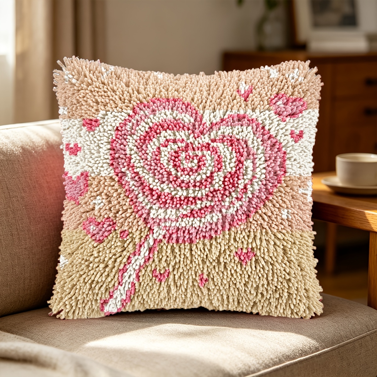 Adult Pink Pattern Hook Lock Kit, Complete DIY Weaving Set