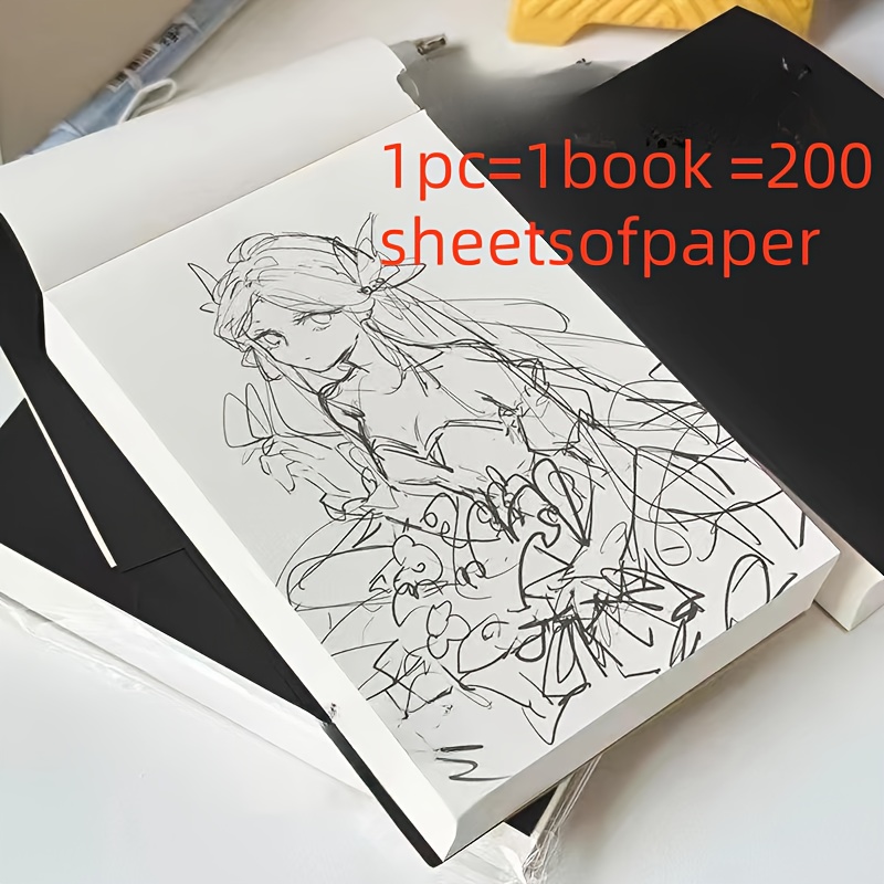 TEMU Plain Sketch Paper Composition Notebooks, Thick Drafting Paper For Students, High School & Office Use, Drawing Pads