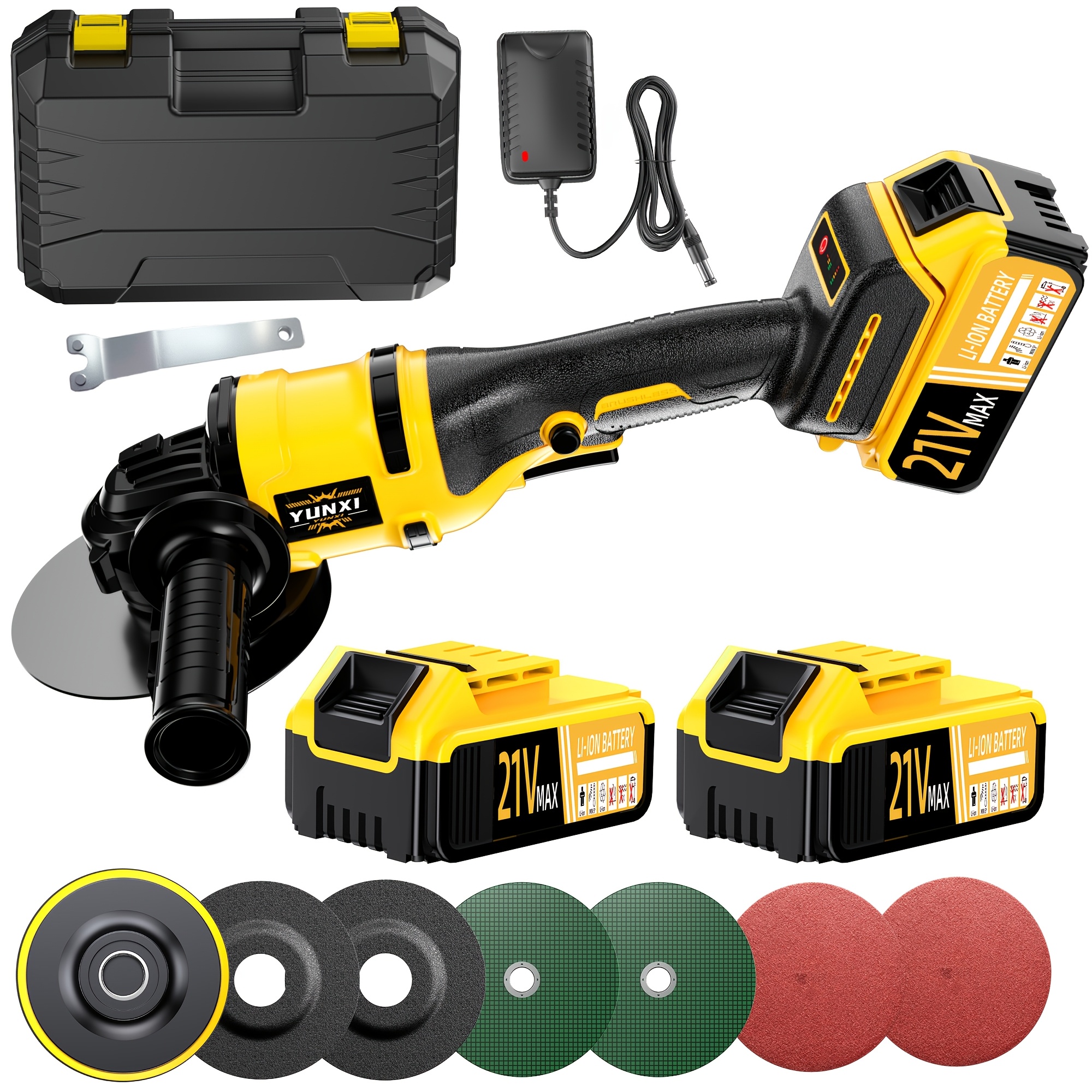 TEMU New Multi-functional Handheld Angle Grinder, Cordless Polishing Angle Grinder, Various Polishing Needs, Ergonomic Grip, Very Suitable For Rust