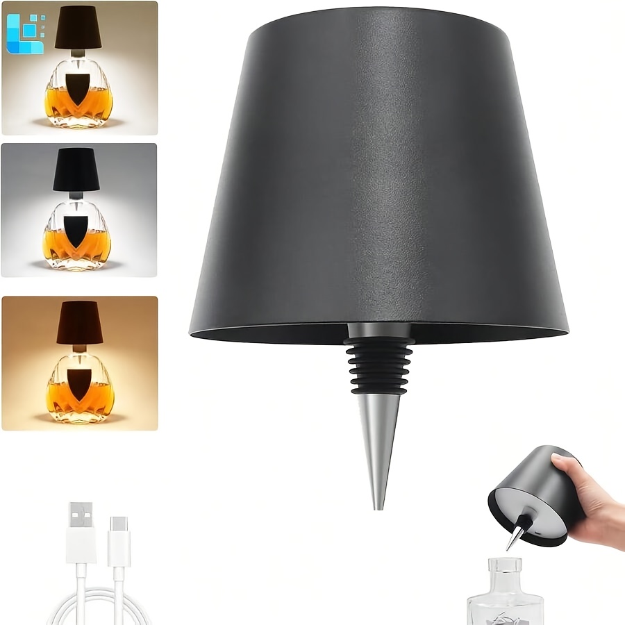 2-Pack Adjustable USB Rechargeable LED Bottle Lamp