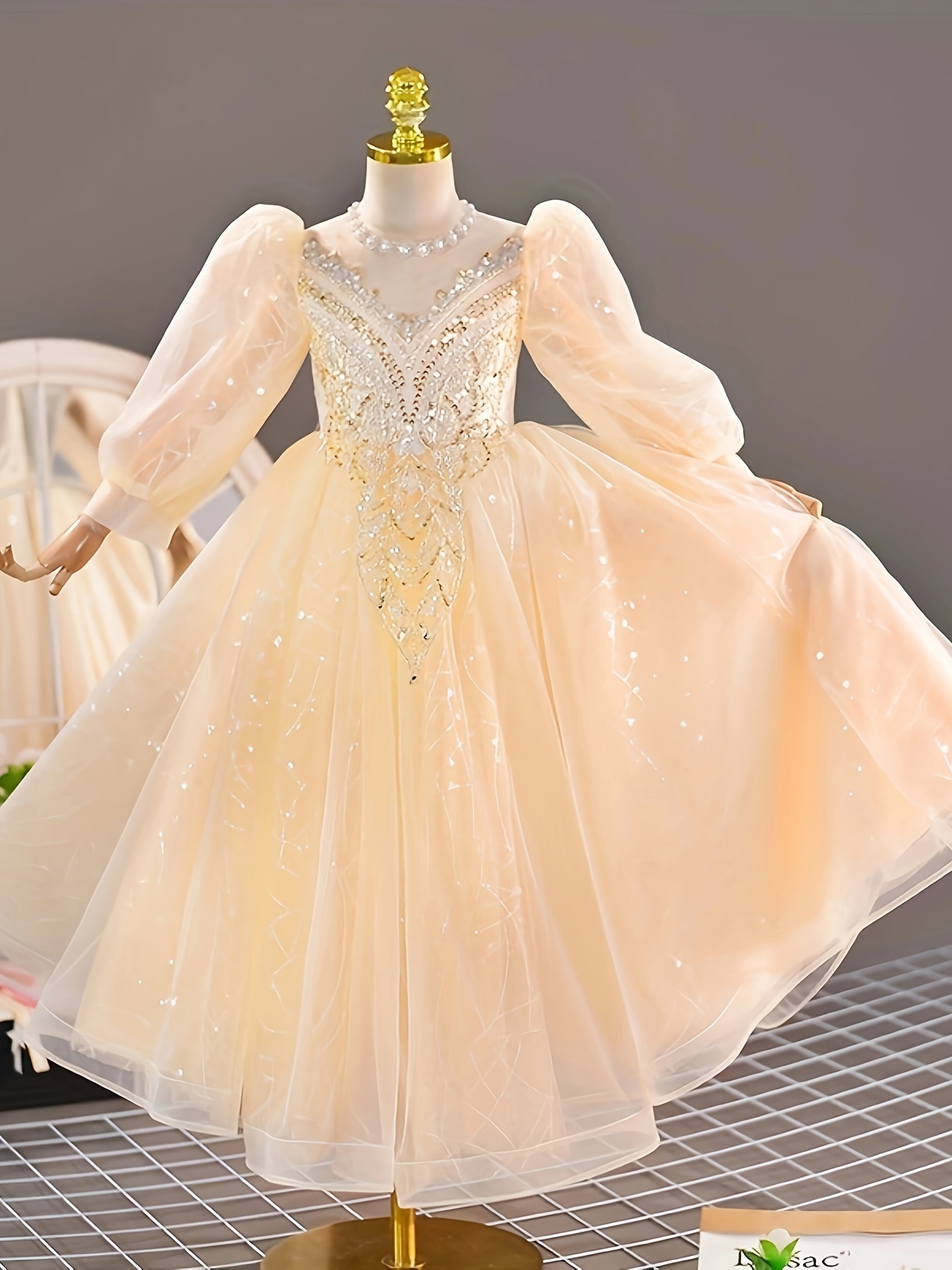 blue dress for baby girl Blue Flower Girl Dress with Sequin Shell Bodice Tulle Princess Party G –  DreamyVow