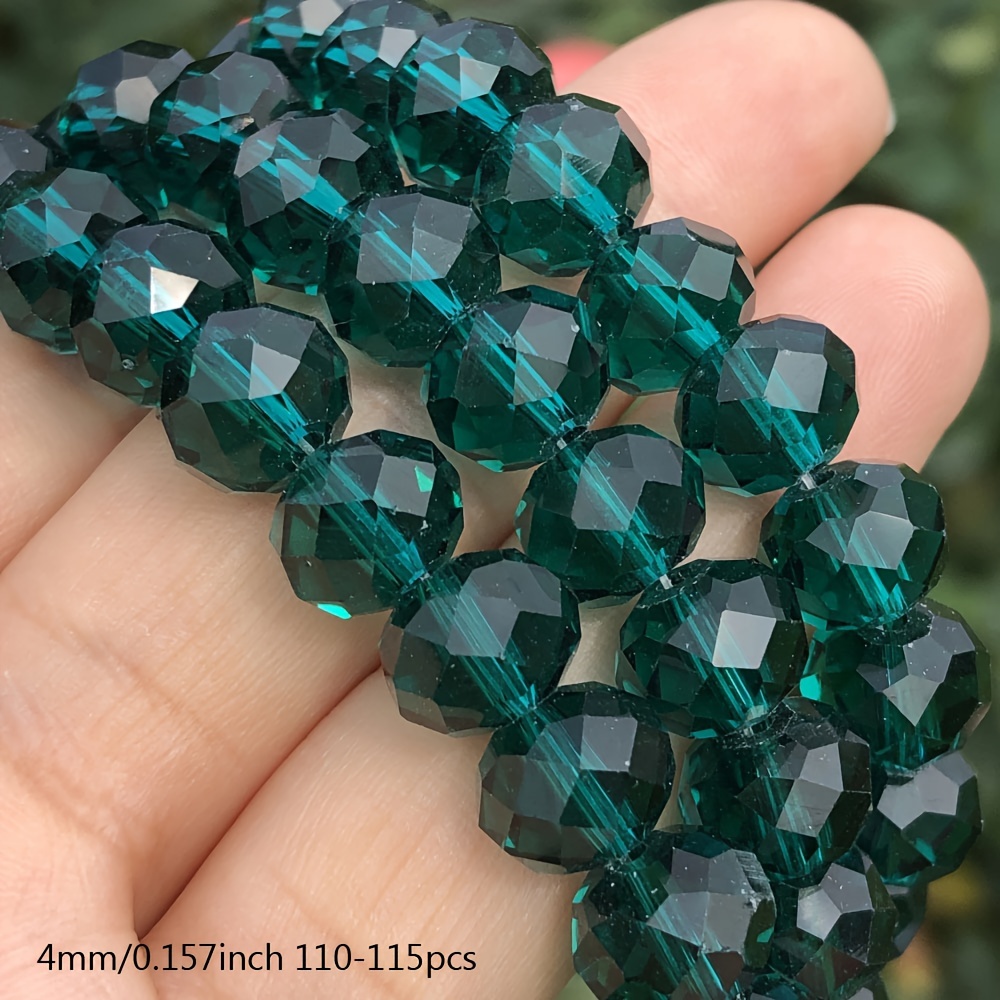 E-shop 4/6/8MM Hochwertige Transparente Loch Grüne Österreichische Künstliche Kristallperlen Facettierte Perlen Lose Spacer Perlen Geeignet für Armband