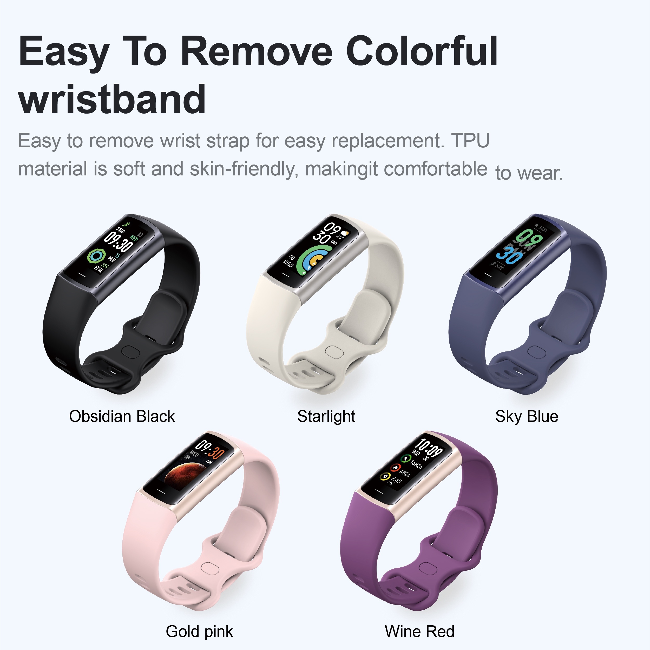 EYMU Ultra High Value Intelligent Bracelet, Message, Health Tracking, Thermometer, Sleep Monitoring, Multiple Sports Modes, Multiple Watch Faces, Lightweight and Durable, Ideal for Outdoor Enthusiasts